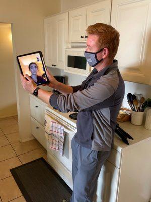 Sean Garvey conducting a home inspection for my client via FaceTime