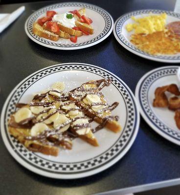 Strawberry French Toast and Banana Nutella French Toast