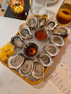 A dozen oysters add-on to our chef's tasting meal