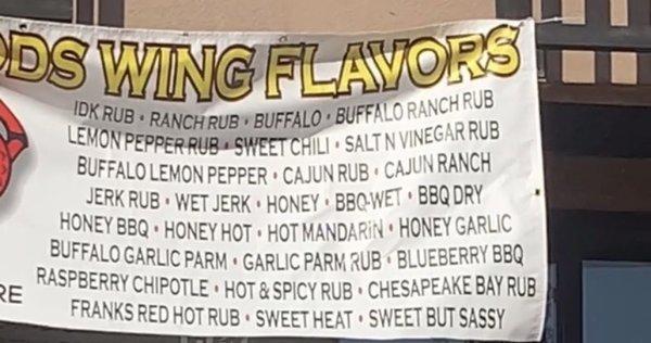 Wing flavors