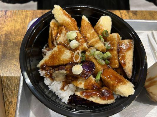 Eggplant and tofu bowl