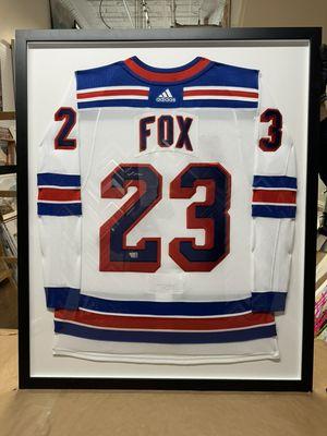 Custom framed hockey jersey