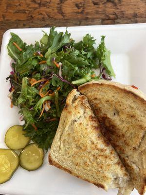 Meatloaf sandwich with salad ...