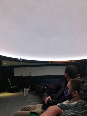 Inside the planetarium