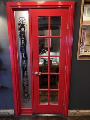 Phone booth.