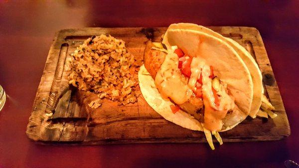 Fish Tacos at Hooligans