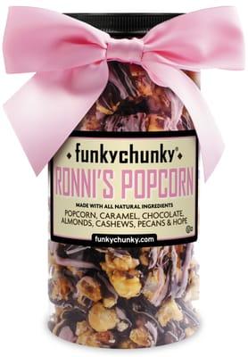 Popcorn with Purpose honors the spirit and strength of our founder Ronnie Feuer. Proceeds to Breast Cancer Research.