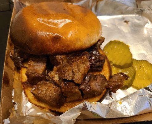 Brisket Sandwich. Amazing bread.