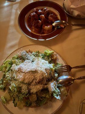 Caesar Salad - Shrimp Diavolo