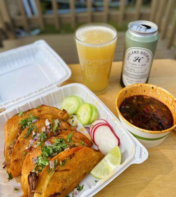 Birria taco plate