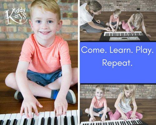 Kiddy Keys are small group classes for ages 3-4. Come try a class!