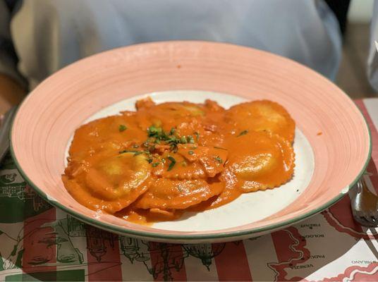 Veal ravioli