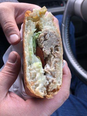 Torta de Pierna, kinda like carnitas in a sandwich with jalapeños queso fresco and avocado.. hits the spot.