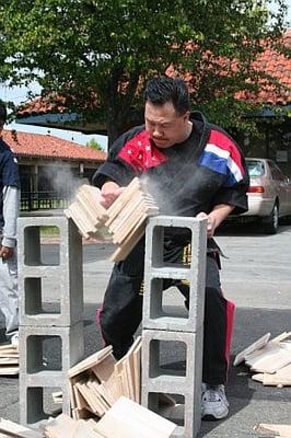 Sensei Gary Wong Breaking Boards