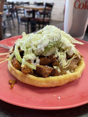 Sope with al pastor.