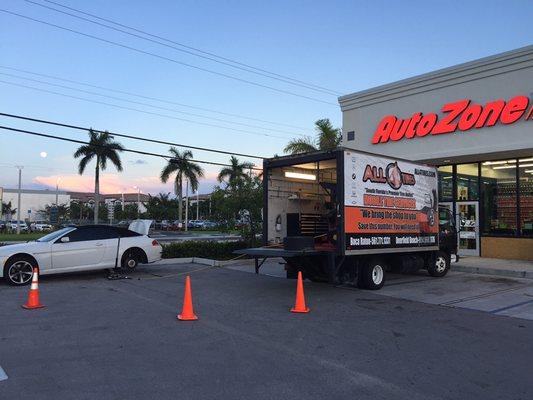 Any tire service we can perform at the shop we can do we can do with this truck.