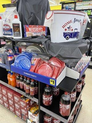 Fun July 4th party supply display!