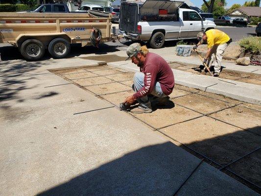 Edgar working on rebar placement.