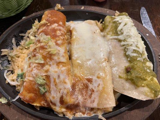 Sizzling enchiladas