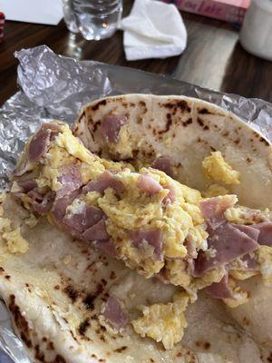 Ham & Egg taco