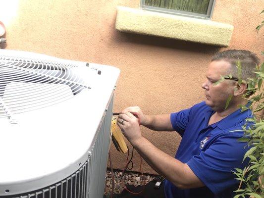 Chris working an HVAC maintenance service in Scottsdale.