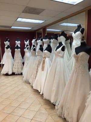 We've been told that we have a very wide variety of wedding gowns, meant to suit all tastes and preferences!