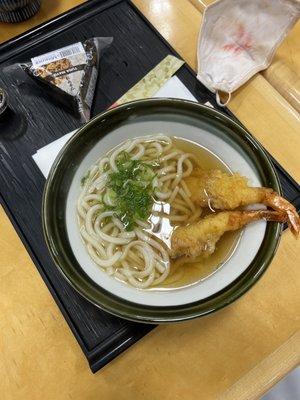 Udon with tempura