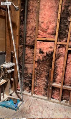 Black Mold left inside our wall, by Emergency Restoration Company. (Total Fraud) 1 of 2