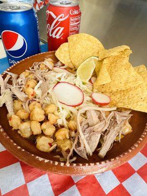 Pozole... They have it Friday and Saturday!  Really good, tasty and  authentic!!!