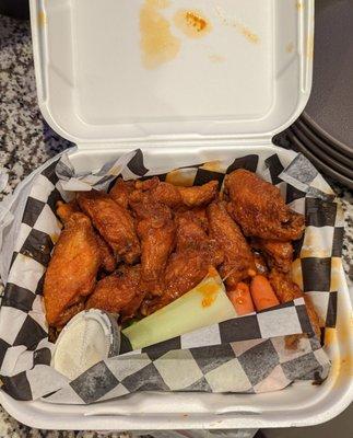 Regular Buffalo Baked wings.