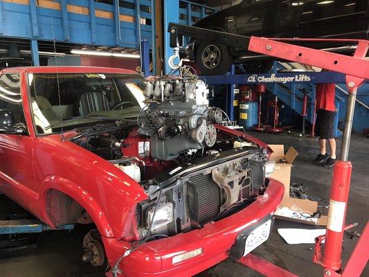 Engine replacement of a chevy s10