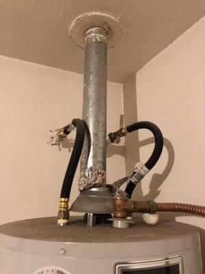 Illegal water heater hookup