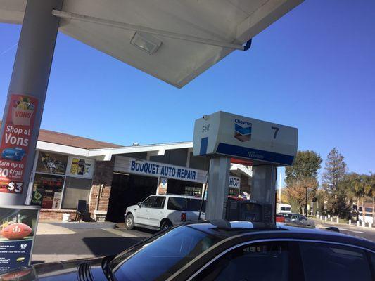 Inside chevron gas station