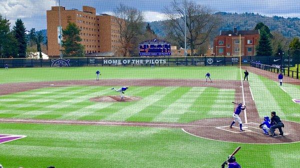 Baseball the Pilots vs Creighton. Star player from Hawaii Jake T!