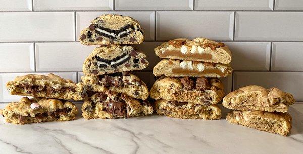 Stuffed mega cookies