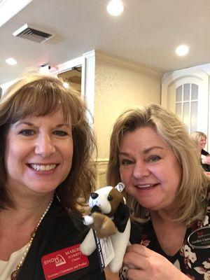 Lorilee Cummings -Keller Williams Realty & Margie Schmitz -Liberty Tax Services enjoyed Kirkwood Des Peres Chamber networking luncheon.