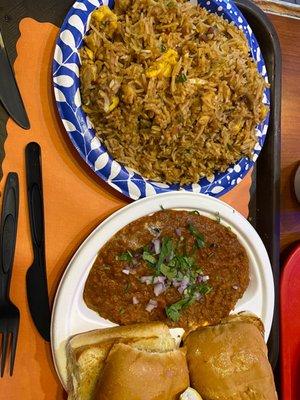 Fried rice and curry