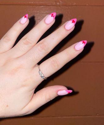 Valentine's Day design Dip Powder Manicure by Mariam (owner)