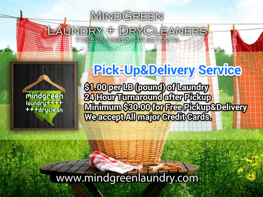 Free Pick-up & Delivery Service with Minimum