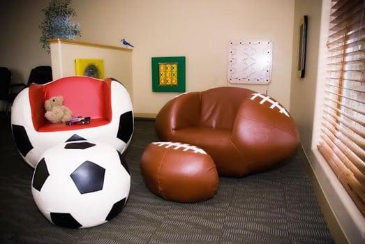 Fun waiting area for the kids to lounge!