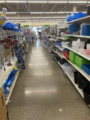 Cleaning and organization aisle