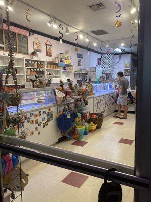 Inside of the creamery reminded me of my childhood with the selection of ice cream, candy, & other fun treats.