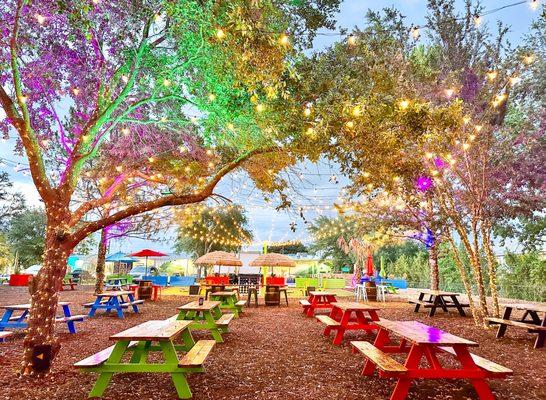 The Food Truck Garden at late afternoon