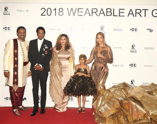 Beyonce and Jay-Z with their family 2018 Wearable Art Gala