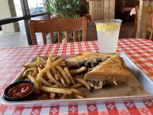 Cousins Bar-B-Q Brisket Grilled Cheese sandwich. God bless Texas!