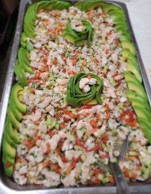 Ceviche catering tray