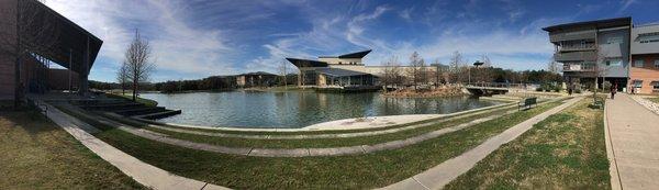 Northwest Vista College has a beautiful lake that uses reclaimed water.