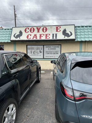 Weathered look little cafe in Bullhead City, AZ with really great breakfast.