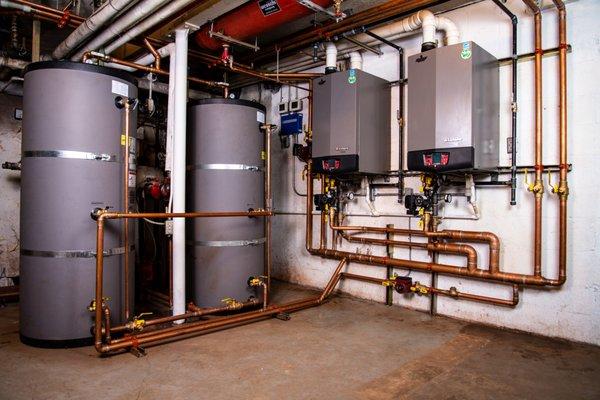 Commercial boiler cascade retrofit