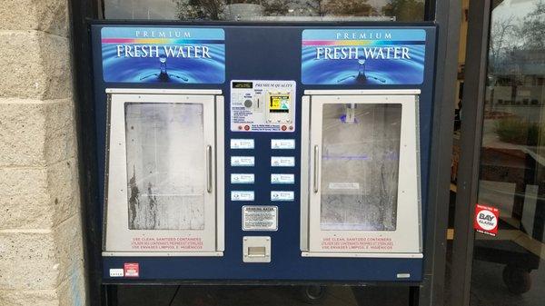 Our brand new vending machine allows customers to get great tasting water 24/7.